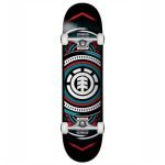 Skate Element Hatched Red Blue 8"