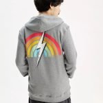 Campera Canguro Lightning Bolt Rainbow