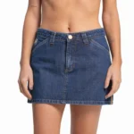 Pollera Rusty Flip Mommy Low Rise Mini Denim